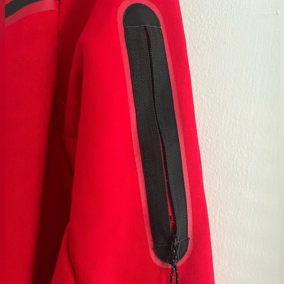 Nike Y2K Tech Zip Hoodie Jacket Men Size M Red Black - Picture 13 of 13